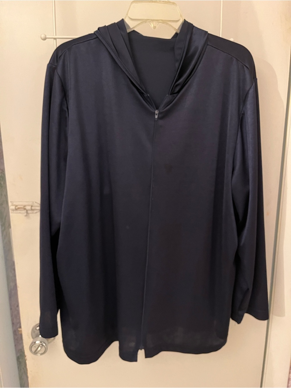 Women’s Navy Hooded Lightweight Zip jacket